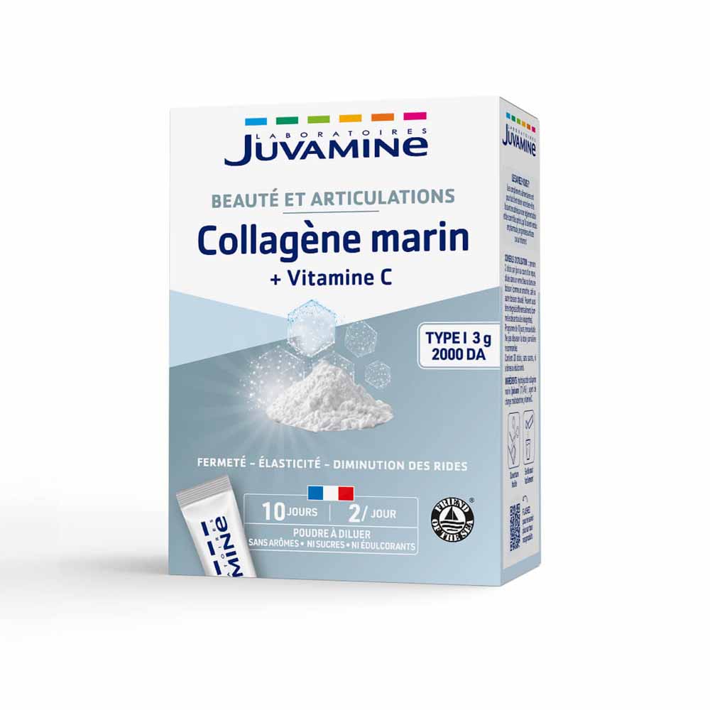 Juvamine Bellezza Collagene marino tipo 1 3000 mg + vitamina C 20 Seggiole