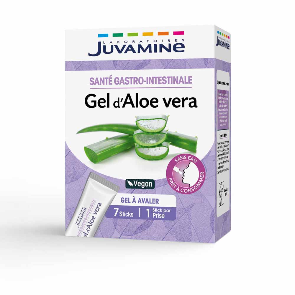 Juvamine Benessere gastrointestinale Gel Aloe Vera 7 bastoni da ingoiare