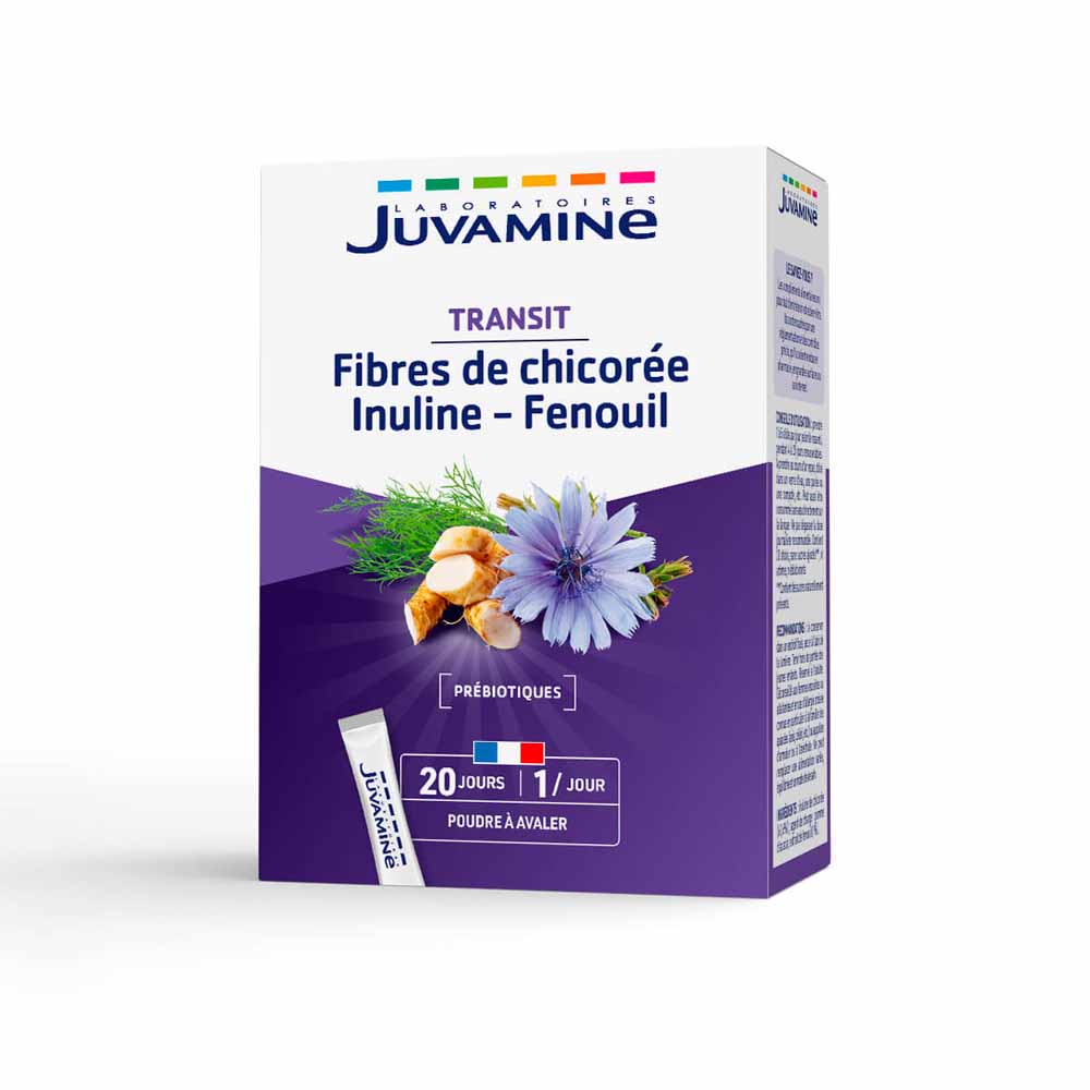 Juvamine Fibra di cicoria Inulina Finocchio 20 bastoncini