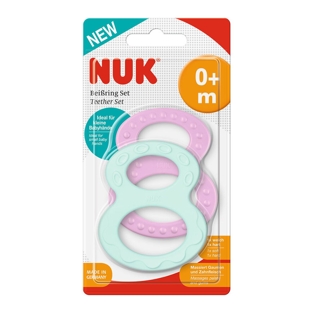Nuk Anelli per dentizione classici da 3 mesi x2