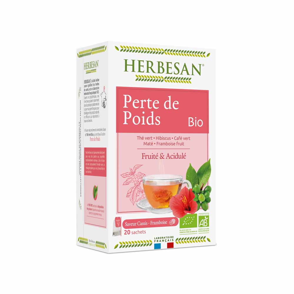 Herbesan Infuso Effetto Mat Perte de Poids Bio Gusto lampone 20 bustine