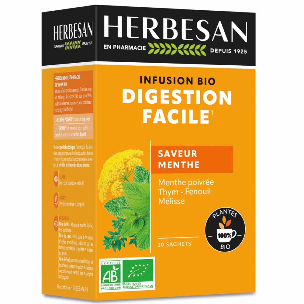 Herbesan Infuso menta piperita e finocchio digestione facile bio 20 bustine