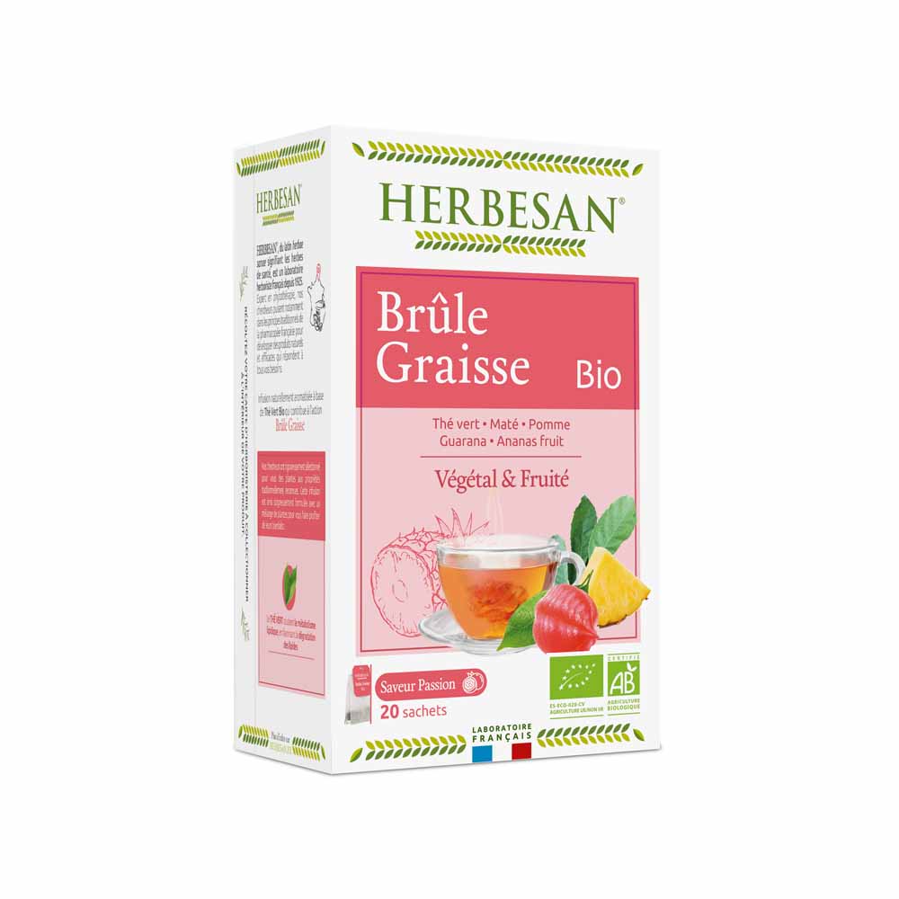 Herbesan Infuso brucia grassi Matè verde Bio Gusto ananas 20 bustine
