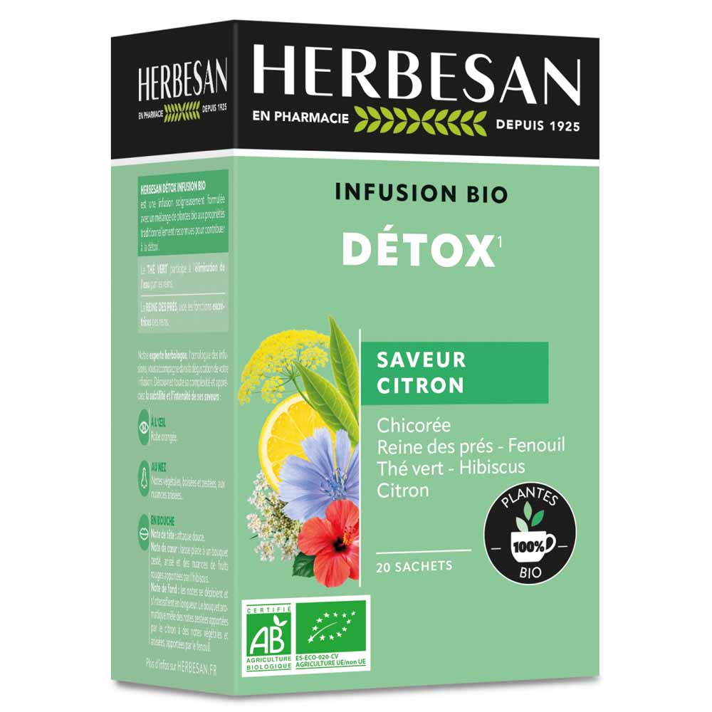 Herbesan Infusione Chicoree Bio Detox Aroma Limone 20 bustine