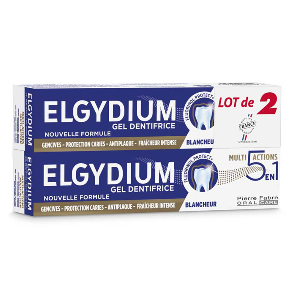 Elgydium Gel Dentifricio 5 in 1 Multi Azione 2x75ml