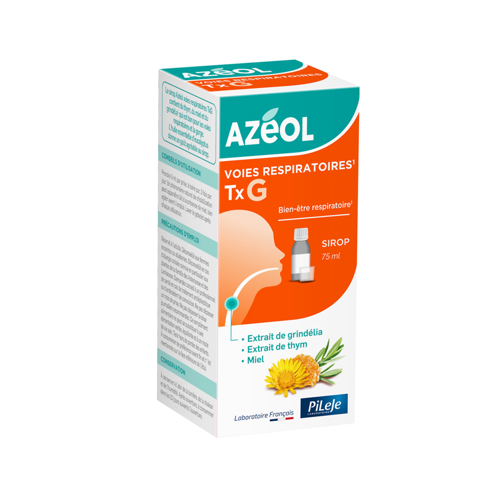 Pileje Azéol Tosse grassa vie respiratorie per il benessere delle vie respiratorie Sciroppo 75 ml