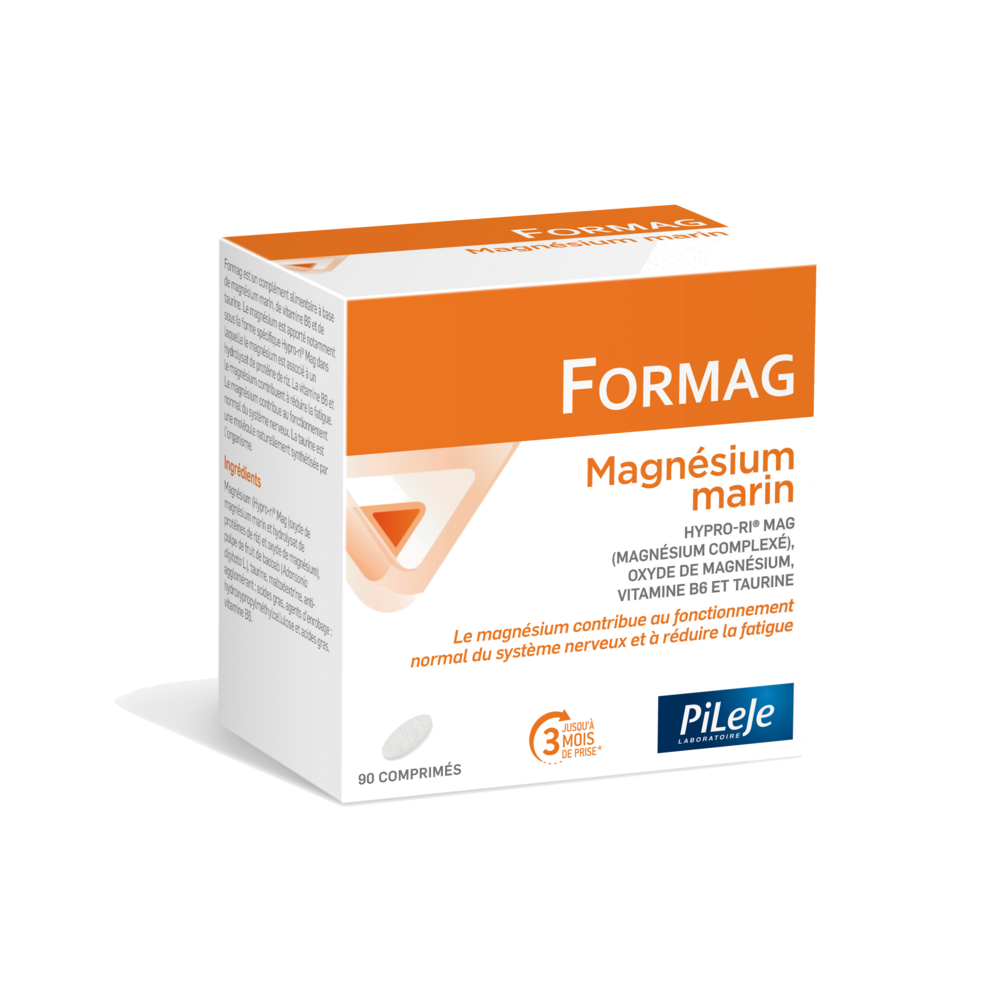 Pileje Formag Magnesio marino con vitamina B6 e taurina 90 compresse