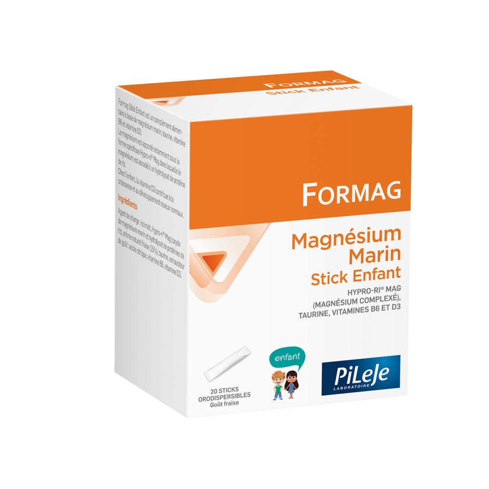 Pileje Formag Magnesio, taurina, vitamine B6 e D3 per bambini 20 bustine orodispersibili