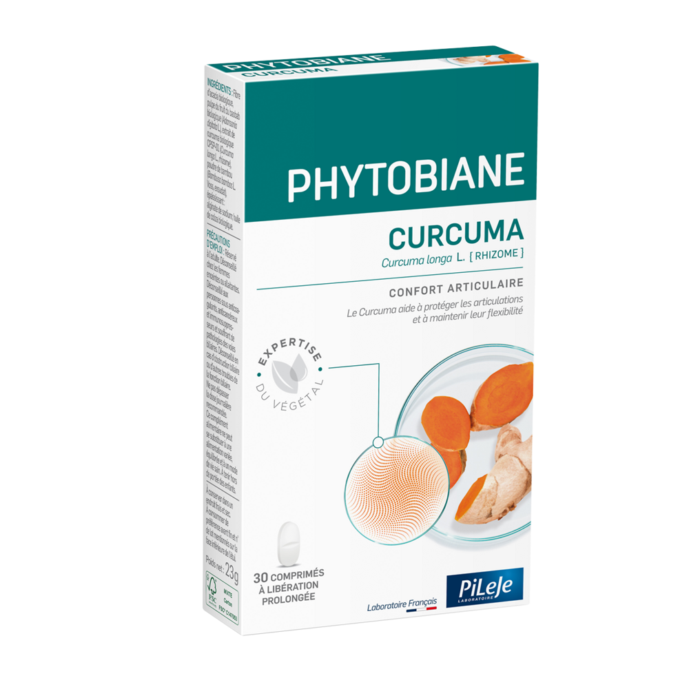 Pileje Phytobiane Curcuma integratore alimentare per il benessere articolare 30 compresse