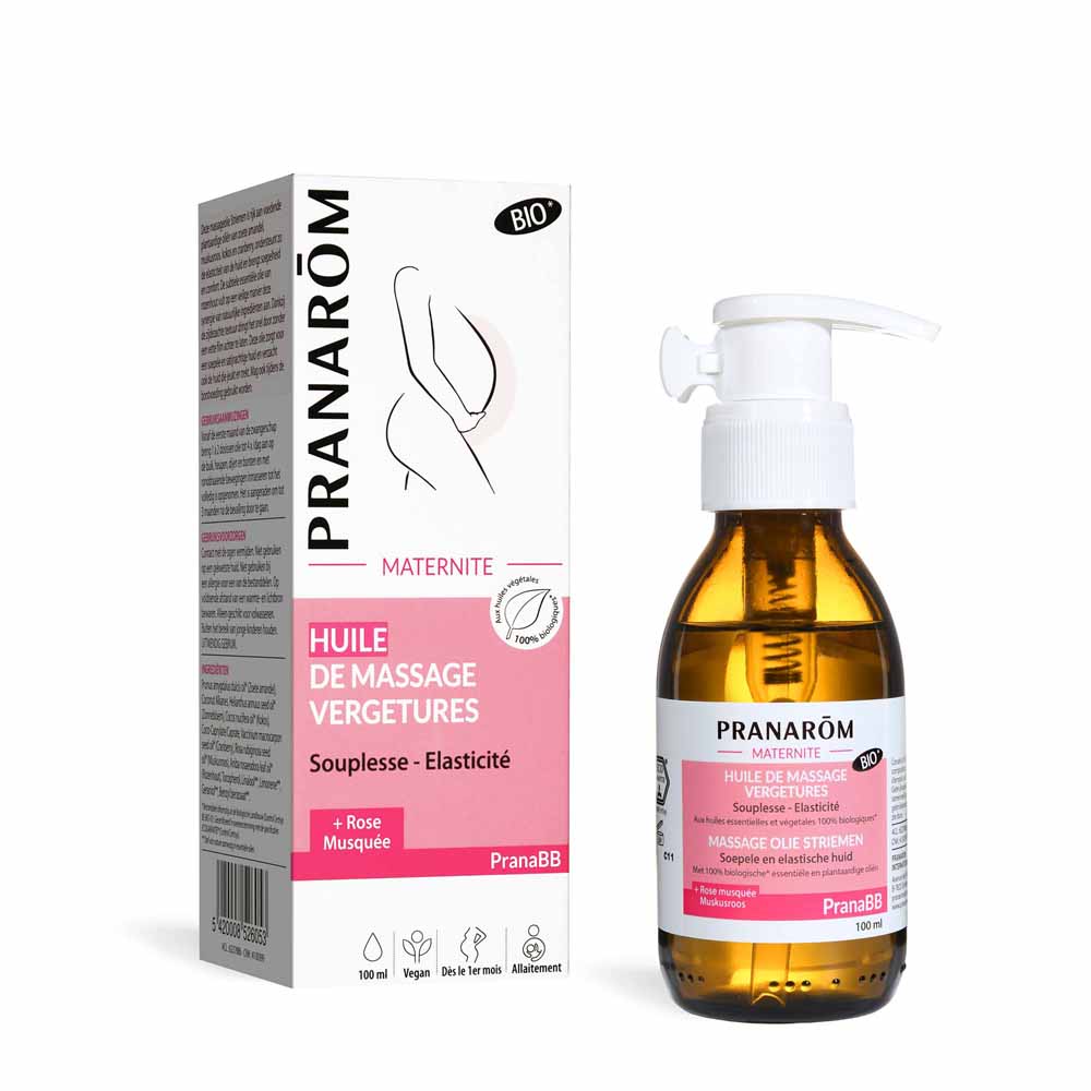 Pranarôm Pranabb Olio per massaggi anti-smagliature Flessibilità ed elasticità 100ml