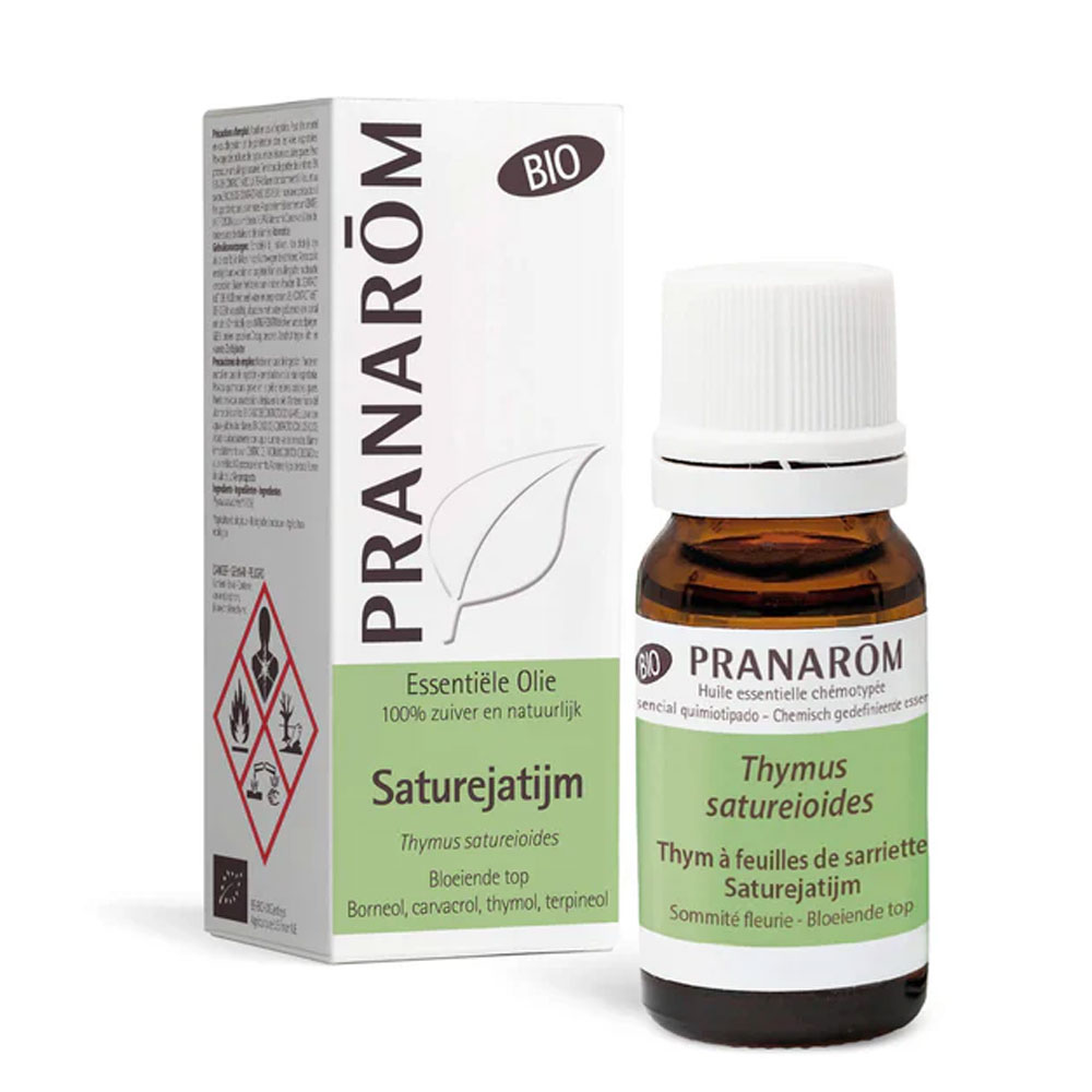 Pranarôm Oli Essenziali Olio essenziale timo a foglie di santoreggia bio 10 ml