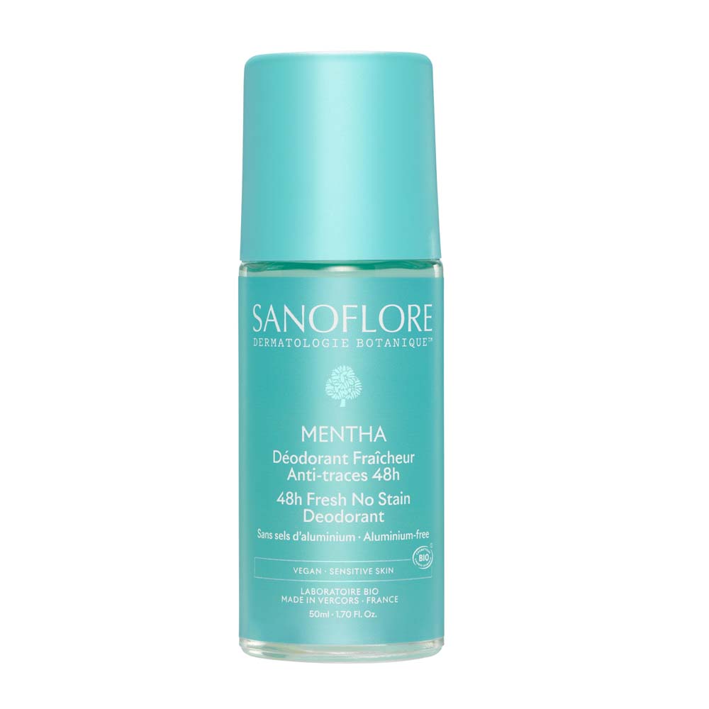 Sanoflore Deodoranti Menta bio e freschezza 48h senza aloni 50 ml