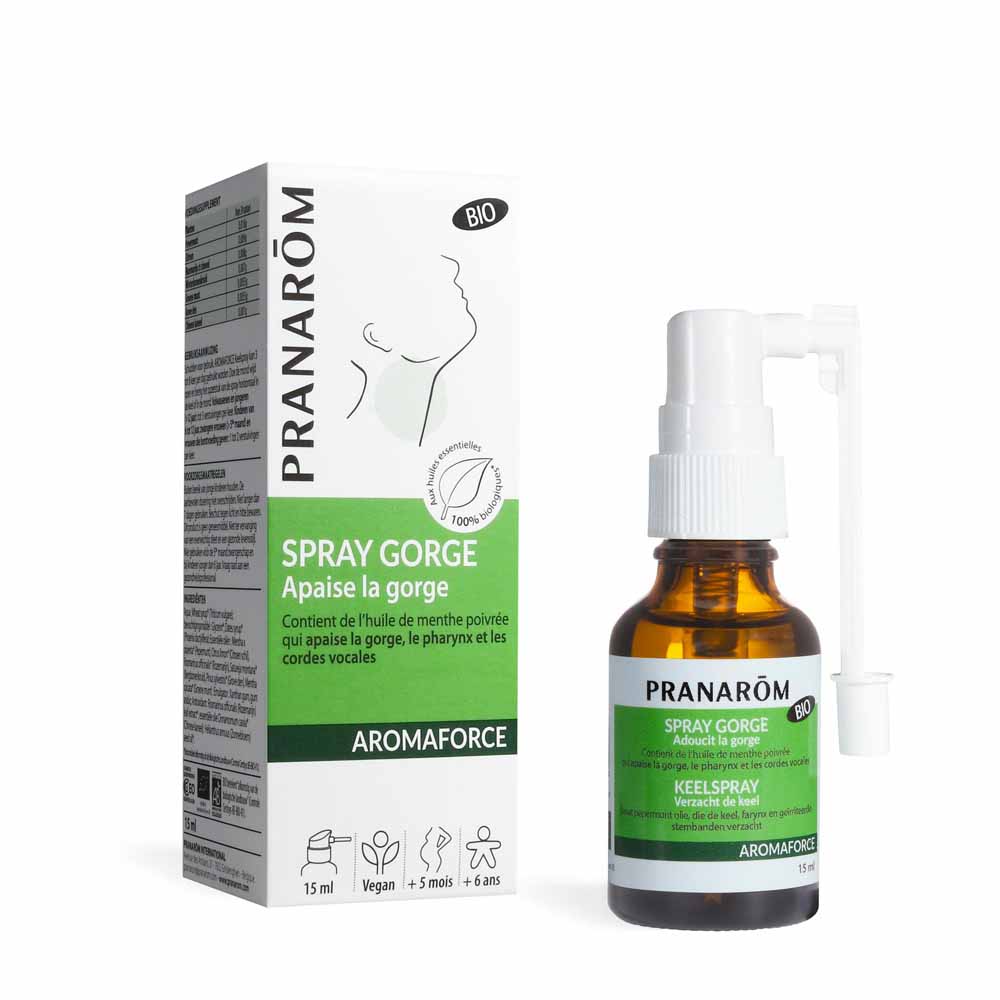 Pranarôm Aromaforce Spray Gola Bio Adulti - Bambini dai 6 anni 15ml