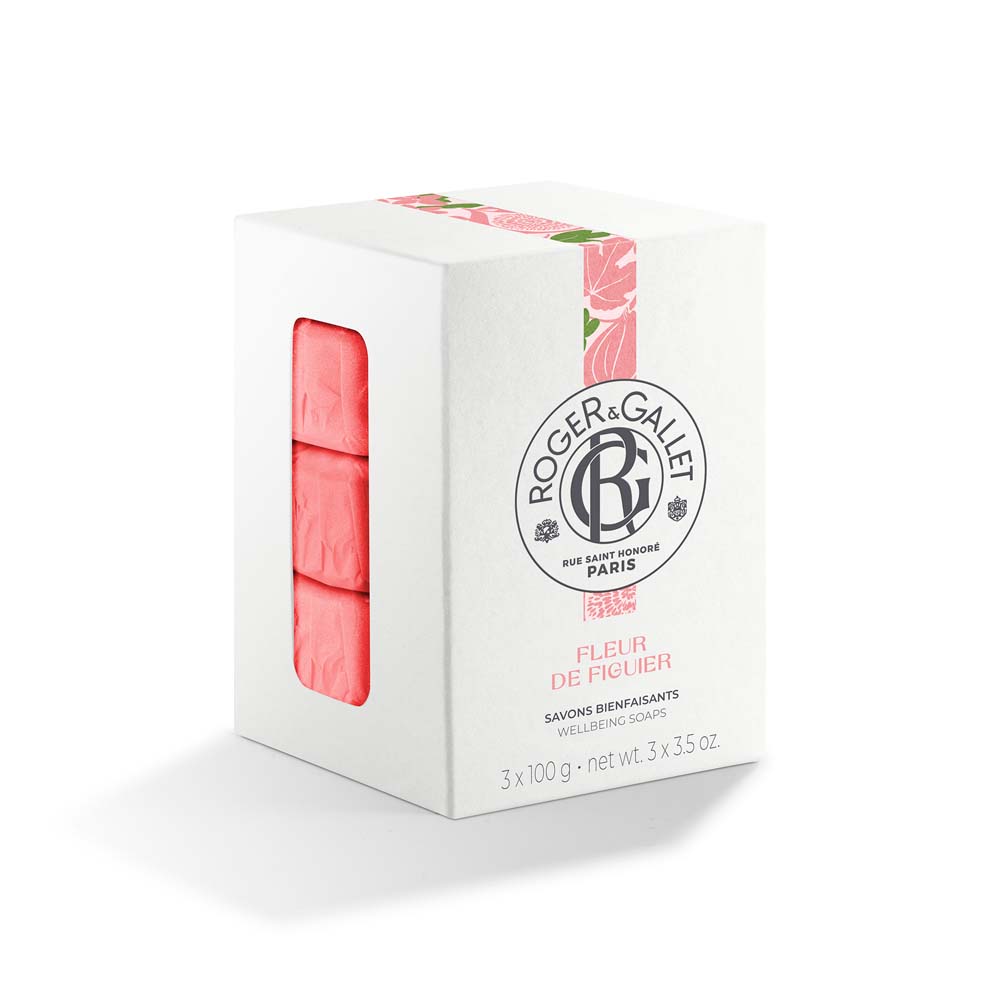 Roger & Gallet Fleur De Figuier Set regalo di sapone benefico Base dell'impianto 3x100g