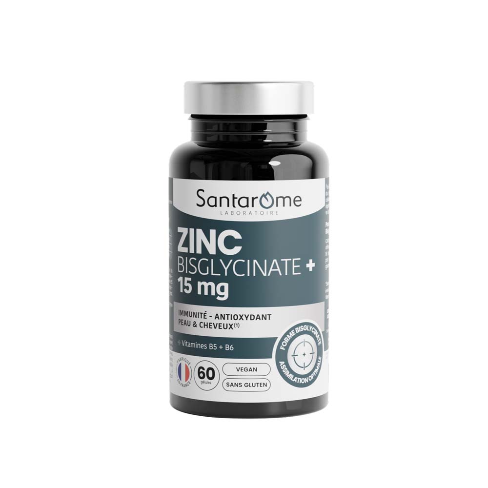 Santarome Zinc bisglicinato 15 mg antiossidante e immunità 60 capsule