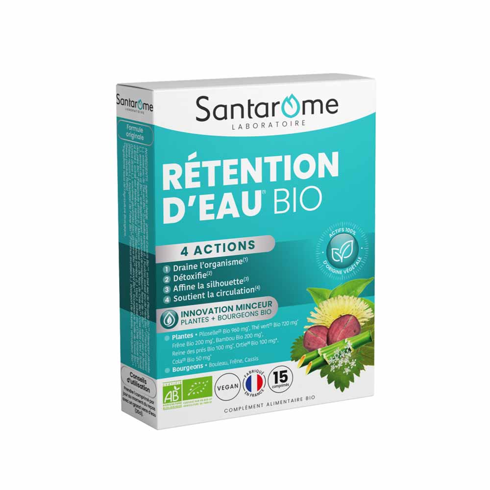 Santarome Ritenzione idrica organica Complément minceur 15 compresse