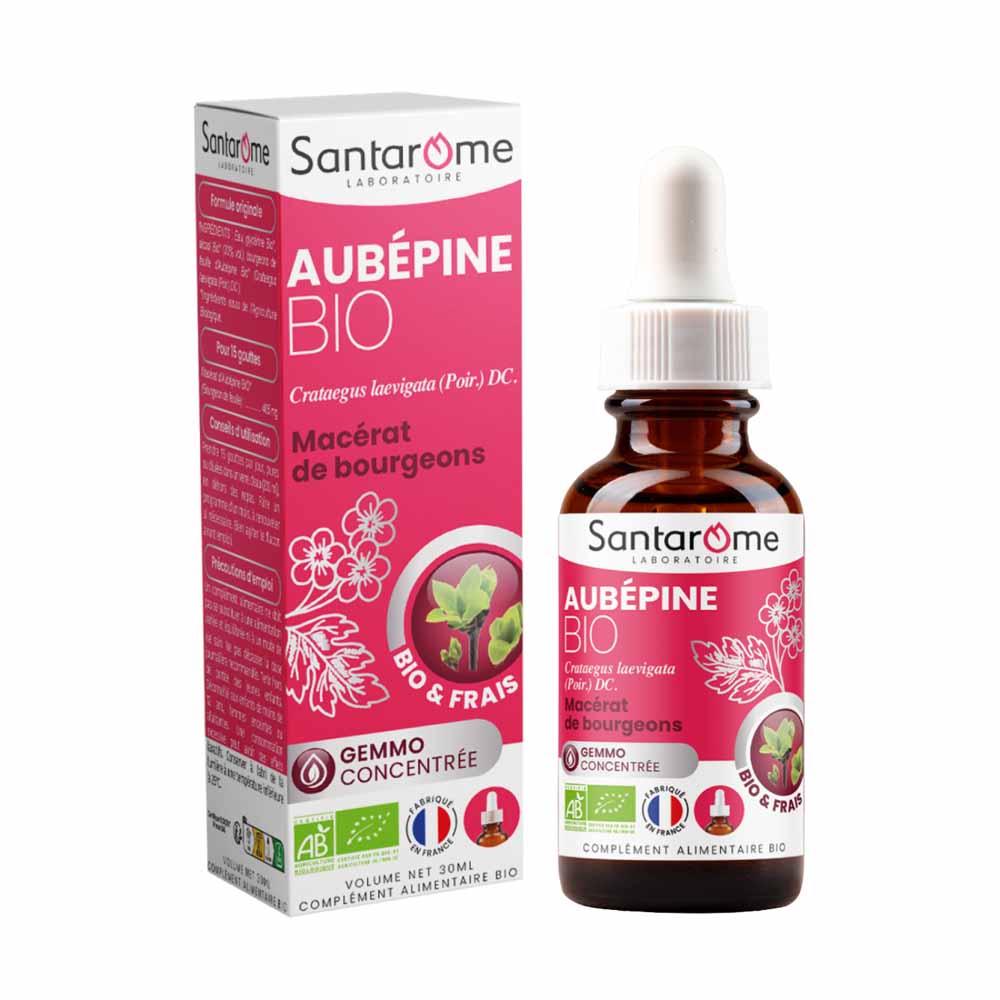 Santarome Gemmo Germoglio Biancospino biologico Gémmothérapie 30 ml
