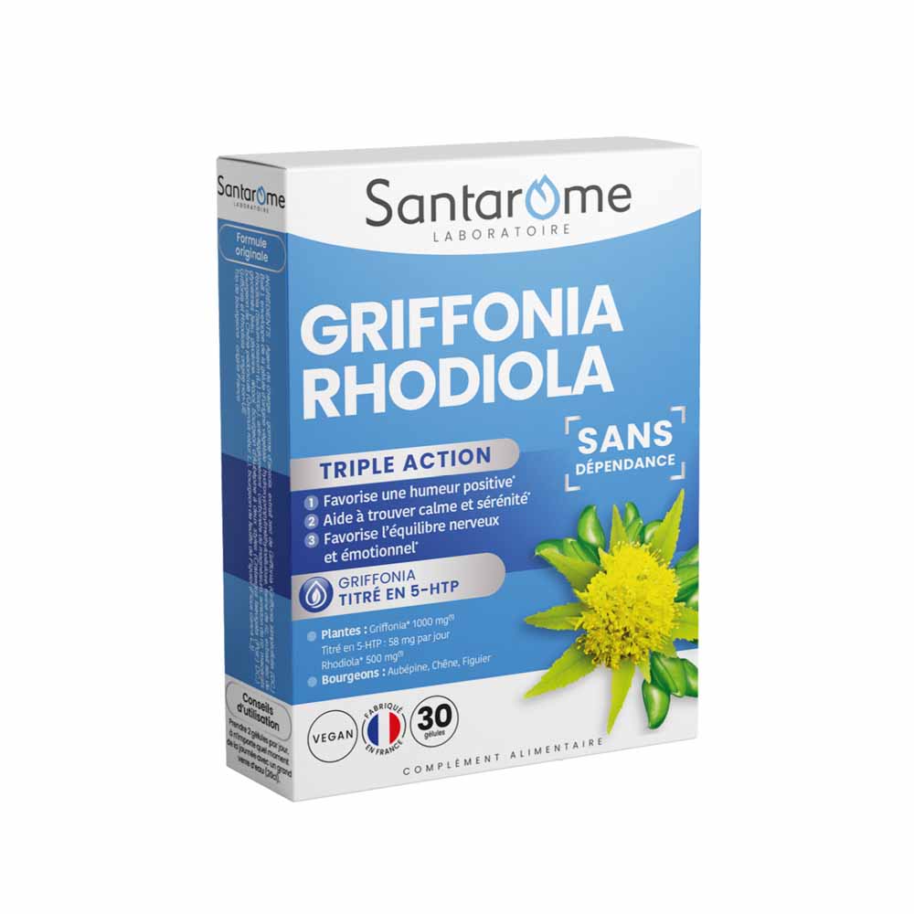 Santarome Griffonia Rhodiola Equilibre émotionnel 30 capsule