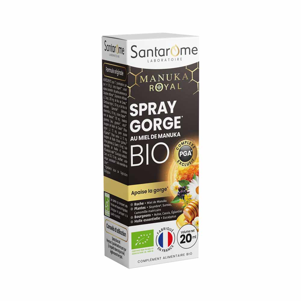 Santarome Manuka Royal Spray biologico per la gola 20ml