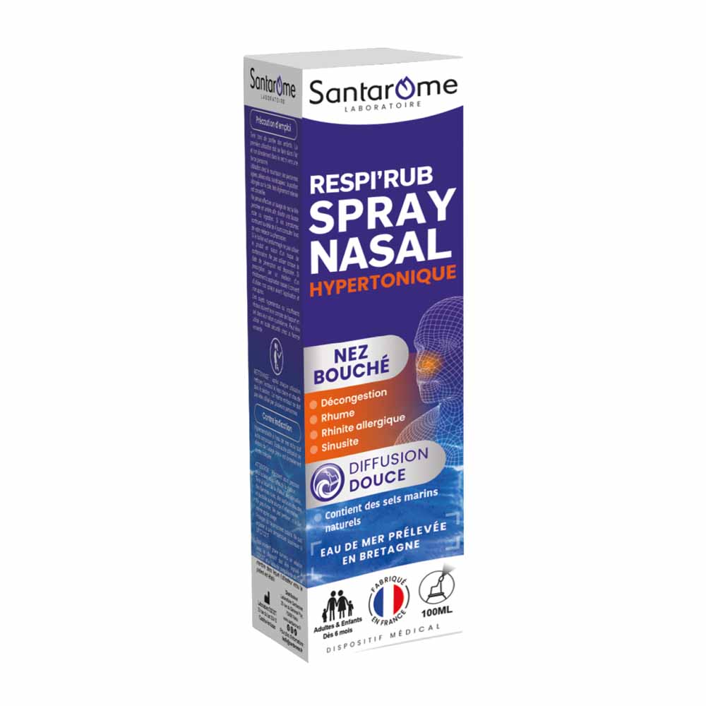 Santarome Respi'Rub Spray Nasale Ipertonico Naso bloccato 100ml