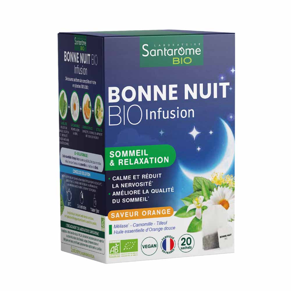 Santarome Bonne Nuit Infusion Sonno e Relax Bio Gusto arancia 20 Bustine
