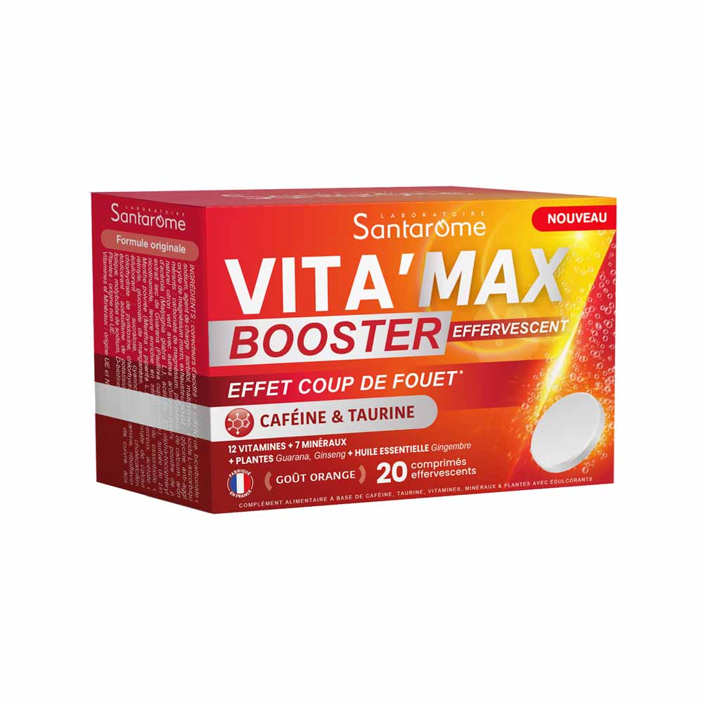 Santarome Vita'max Boost effervescente anti-fatica Gusto arancione 20 compresse
