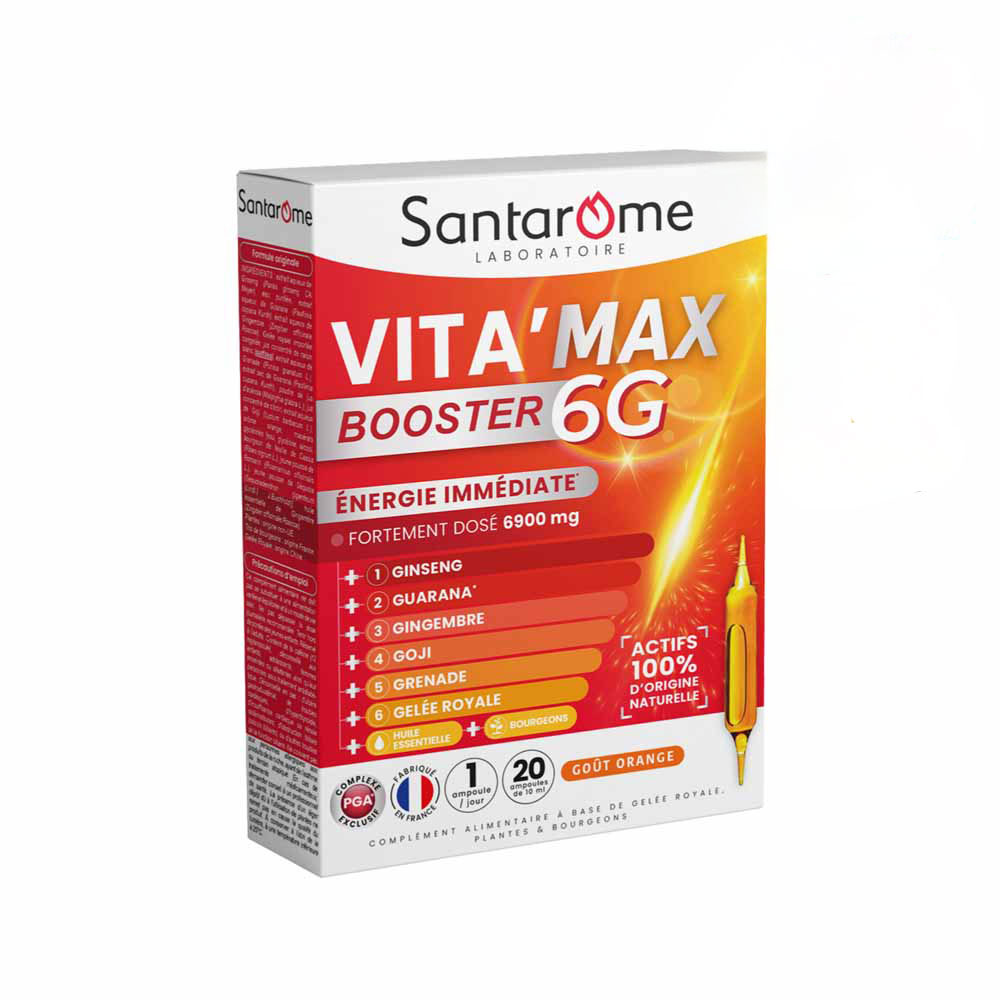Santarome Vita'max Booster 6G Gusto arancione 20 ampolle