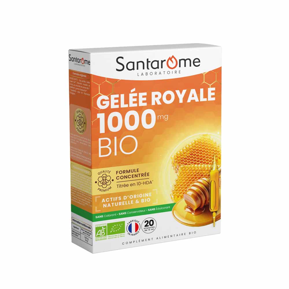 Santarome Prodotti dell'alveare Pappa Reale Bio 1000 MG 20 Ampolle
