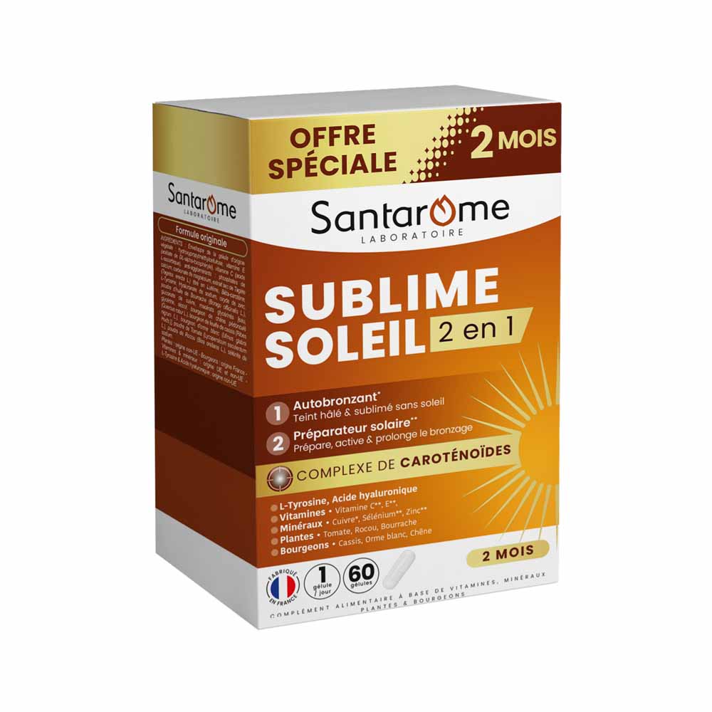Santarome Sublime Soleil 2en1 Autoabbronzante e preparatore solare 60 capsule