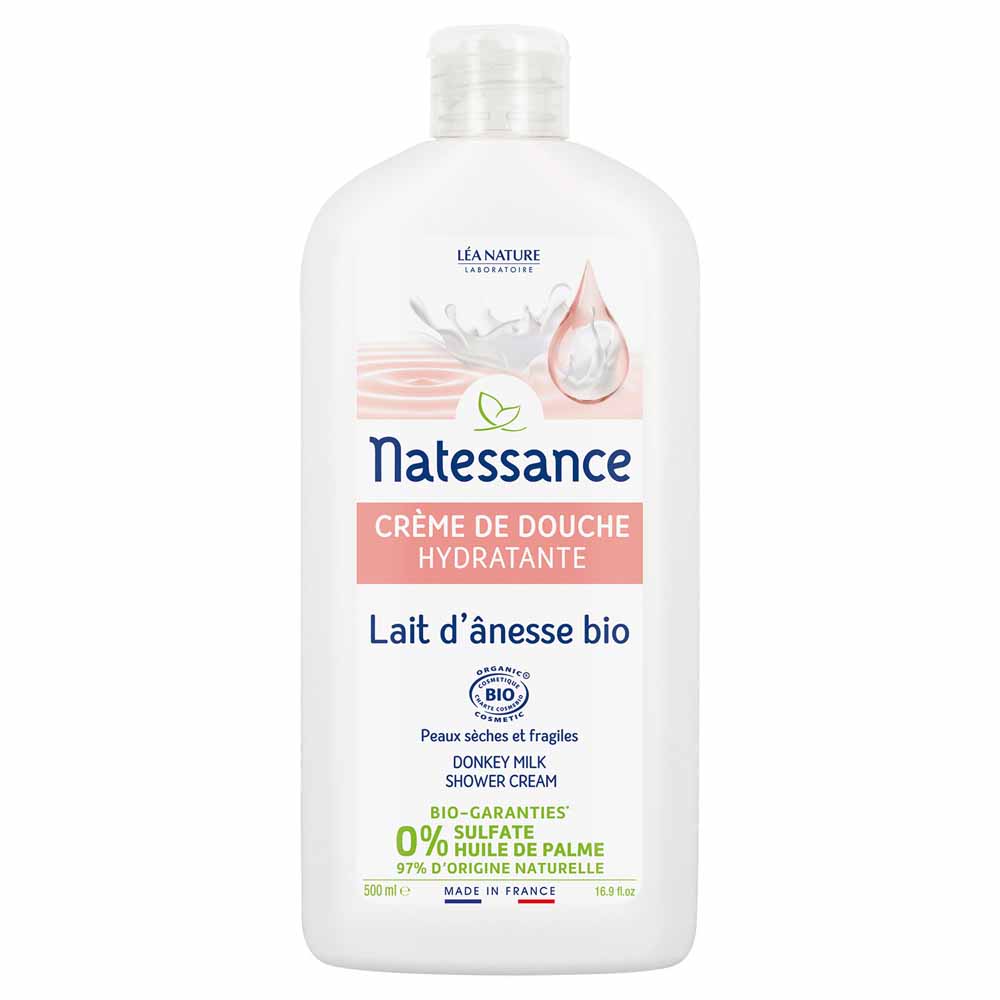 Natessance Doccia Doccia latte bio al latte d'asina per pelli secche e delicate 500 ml