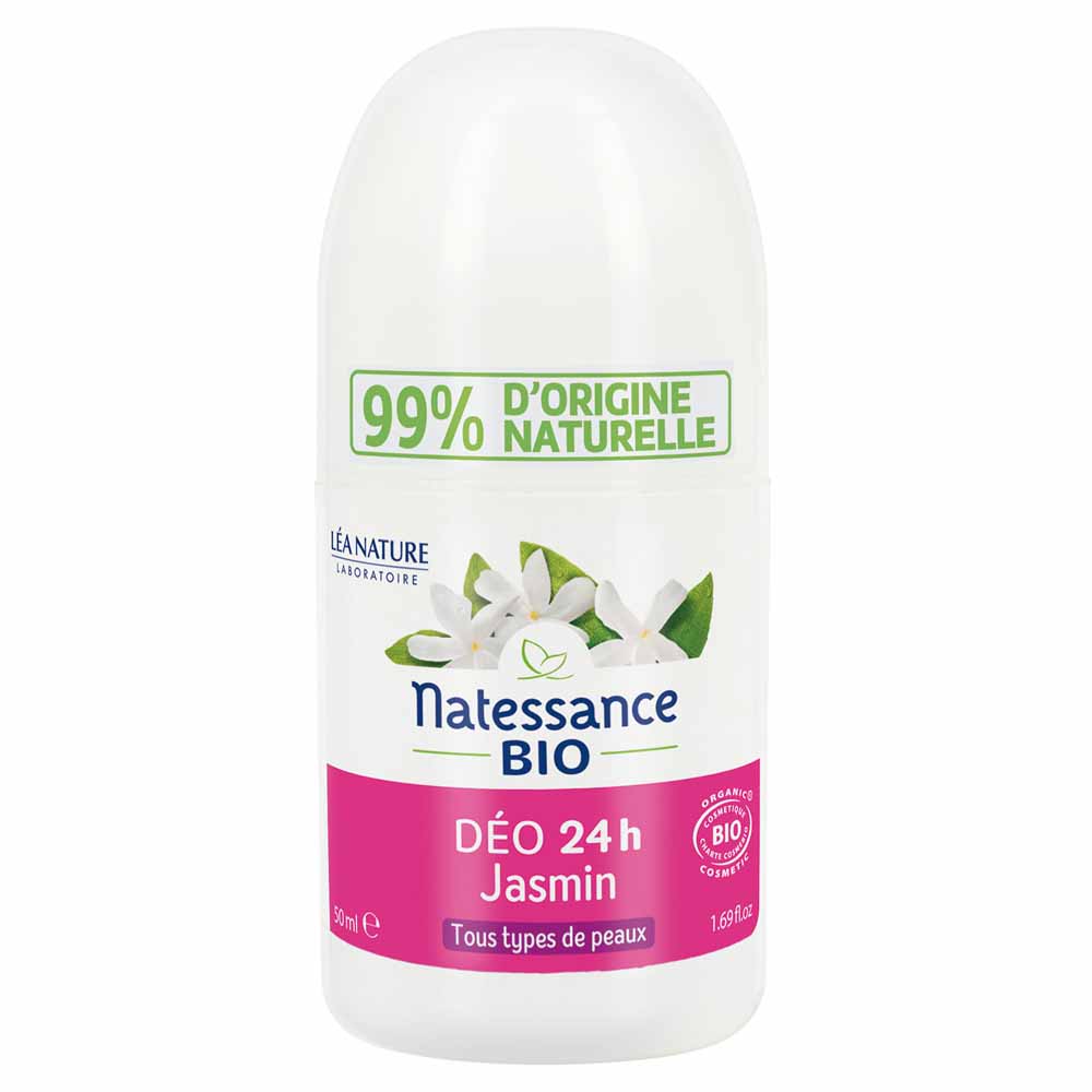 Natessance Deodorante ricaricabile 24h gelsomino bio per tutti i tipi di pelle 50 ml