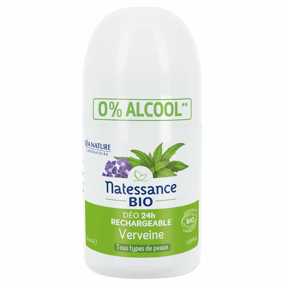 Natessance Deodorante ricaricabile 24h verbena bio per tutti i tipi di pelle 50 ml