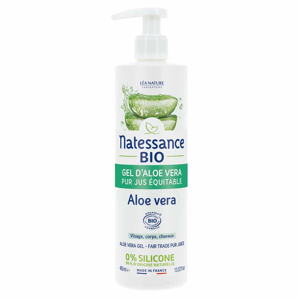 Natessance Gel puro di Aloe vera equosolidale bio 400 ml