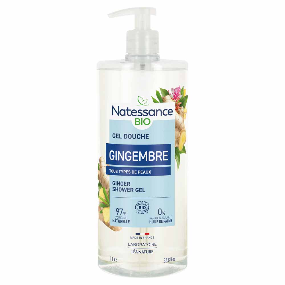 Natessance Doccia Gel doccia allo zenzero bio stimolante 1l