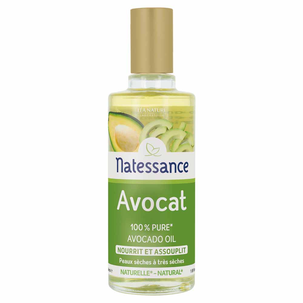 Natessance Olio di avocado per pelli secche 50 ml