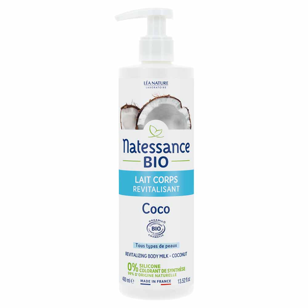 Natessance Coco Latte corpo rivitalizzante al coco bio 400 ml