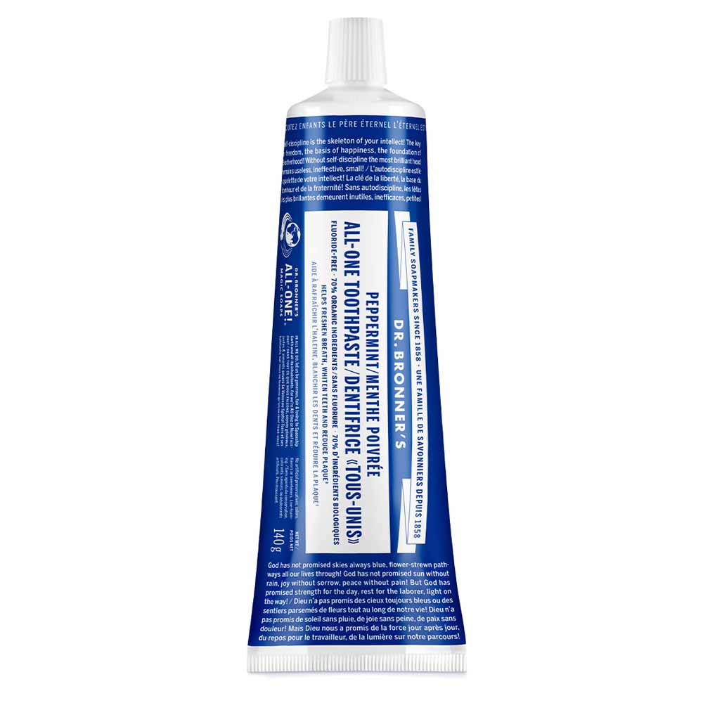 Dr Bronner'S Dentifricio biologico alla menta piperita 140g