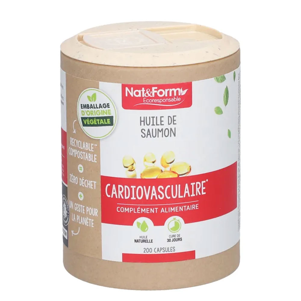 Nat&Form Olio di salmone Eco-responsabile 200 Capsule