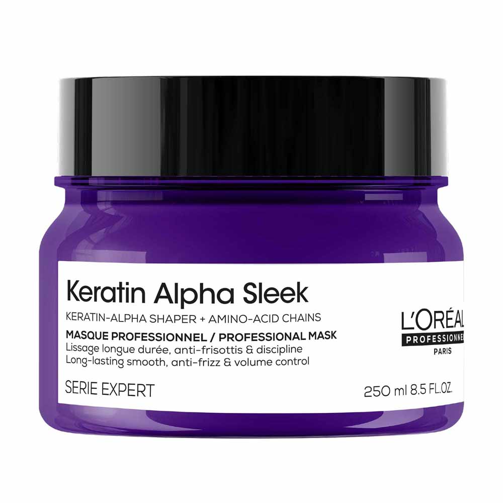L'Oréal Professionnel Serie Expert Keratin Alpha Sleek Maschera alla cheratina per capelli soggetti a crespo e indisciplinati 250 ml
