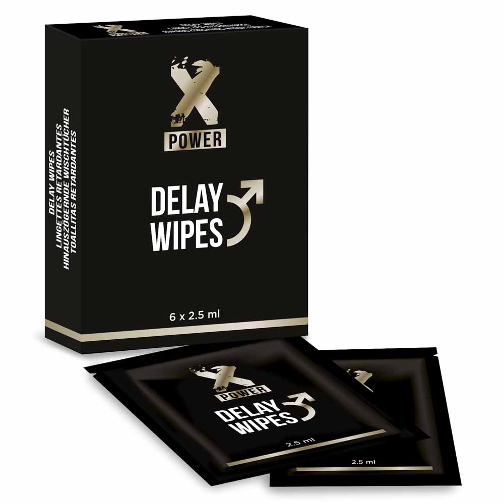 X Power Delay wipes 6 salviette