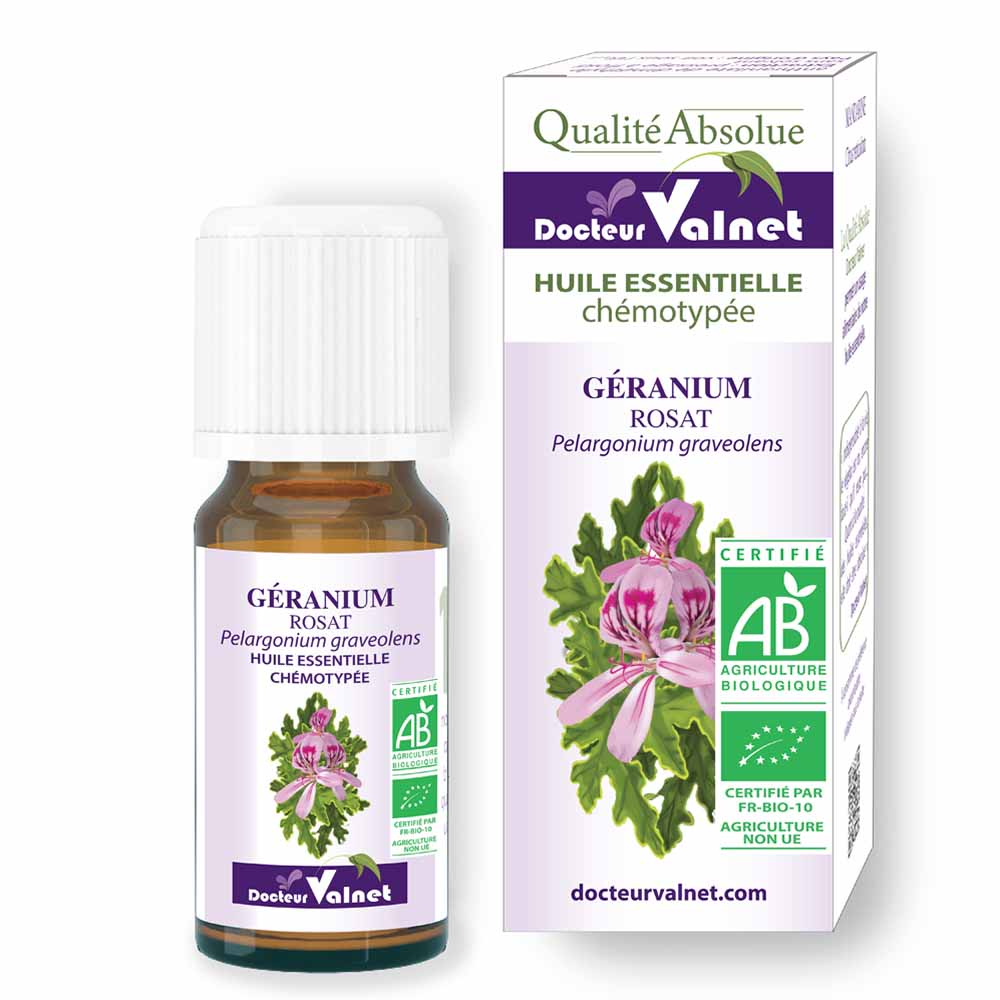 Dr. Valnet OLIO ESSENZIALE DI GERANIO ROSATO BIO 10ml