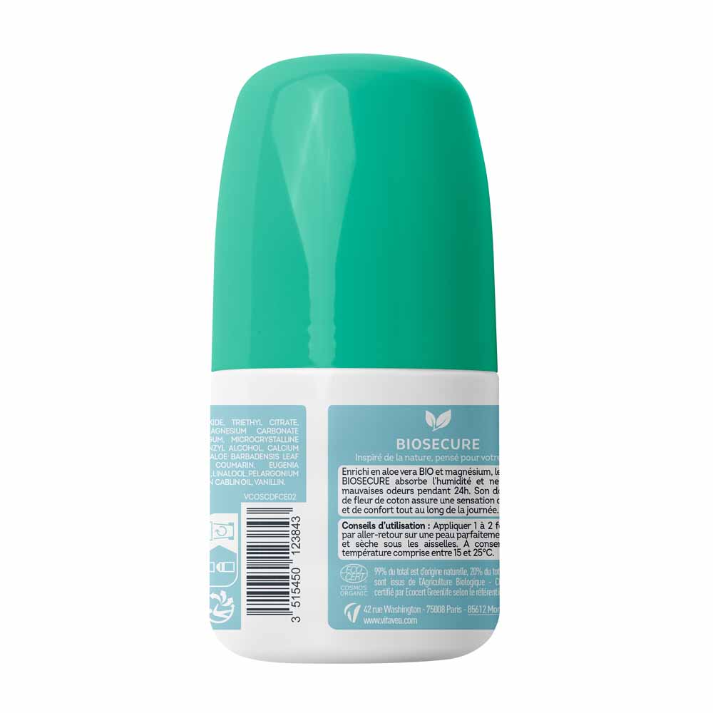 Bio Secure Déodorant Fleur de Coton Tous Types de Peaux 50ml