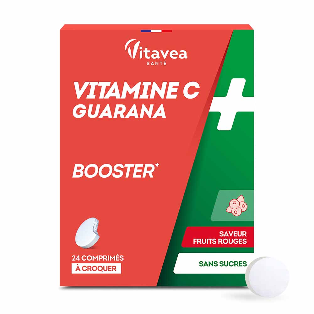 Vitavea Santé Vitamina C + guarana con vitamina C e guaranà 24 Compresse Masticabili