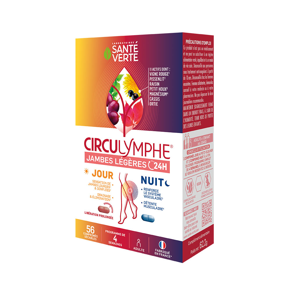 Sante Verte Circulymphe Gambe leggere 24h giorno/notte 56 compresse