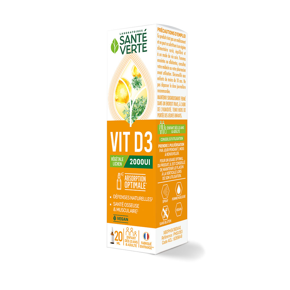 Sante Verte Vitamina D3 vegetale 2000 UI 20 ml