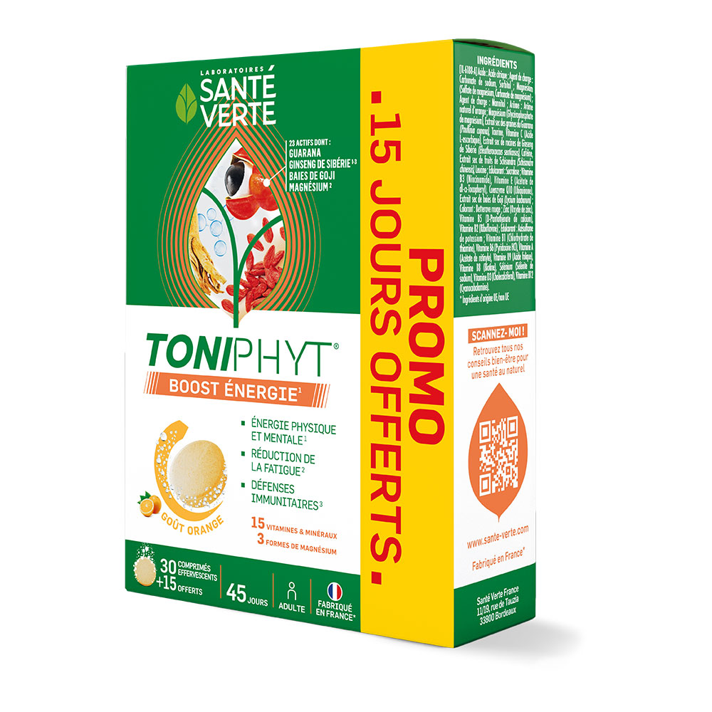 Sante Verte Toniphyt Energia gusto arancia 30+15 compresse effervescenti