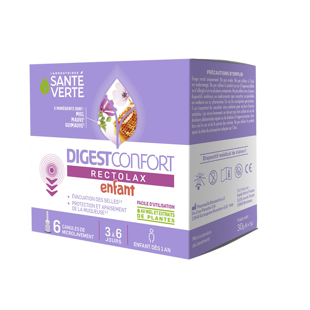 Sante Verte DIgestConfort Rectolax per bambini 6 cannule da 5 g