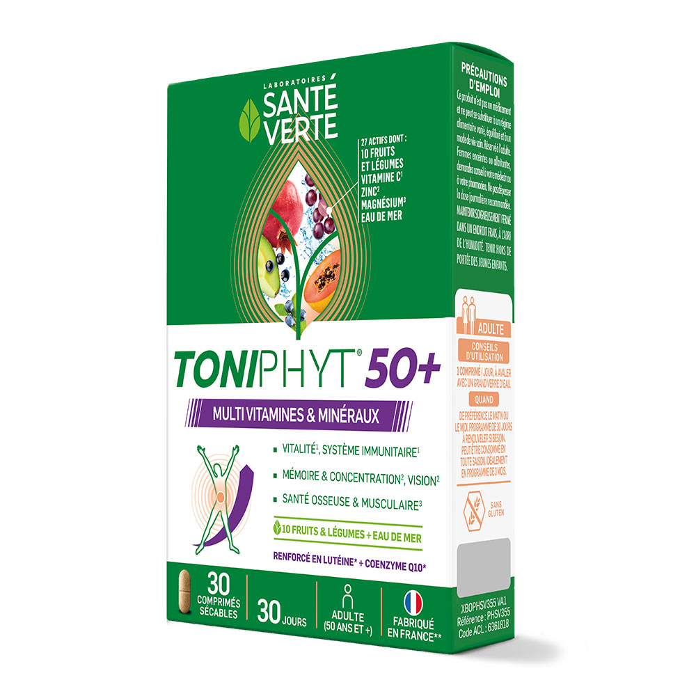 Sante Verte Toniphyt Multivitamine e minerali 50+ 30 compresse divisibili