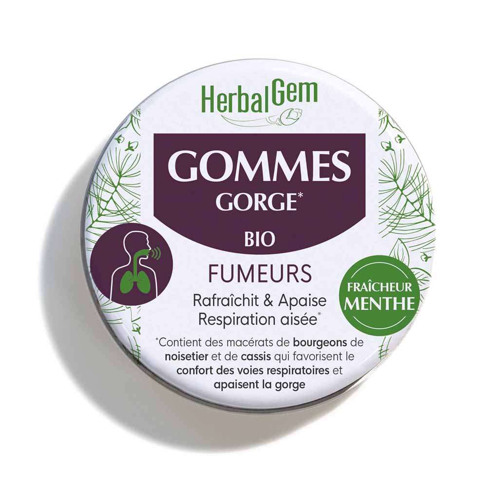 Herbalgem Gomme organiche per la gola dei fumatori 45g