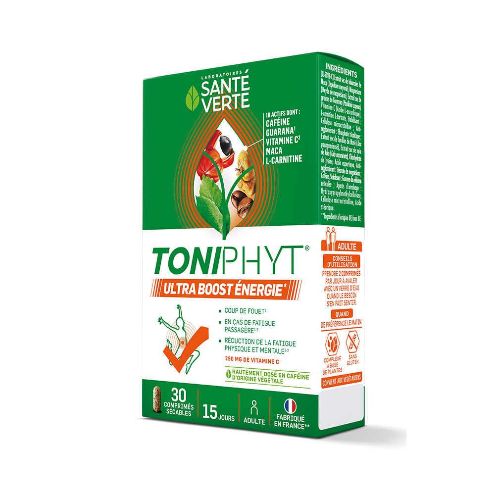 Sante Verte Toniphyt Vitamina C e guaranà per ridurre la stanchezza 30 compresse